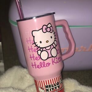 Hello Kitty Pink Tumbler with Straw
